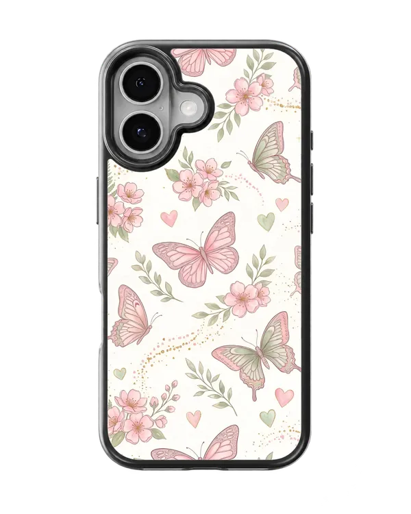 Butterfly_Bloom_Pink_Butterfly_Floral_Premium_Glass_Phone_Covr_Default_Title