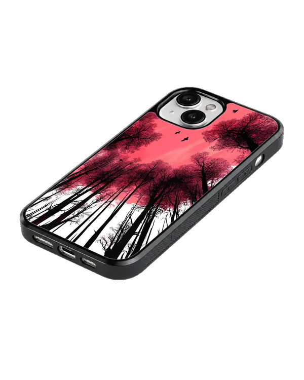 Pink_Sunset_Forest_Silhouette_Premium_Glass_Phone_Covr_Default_Title