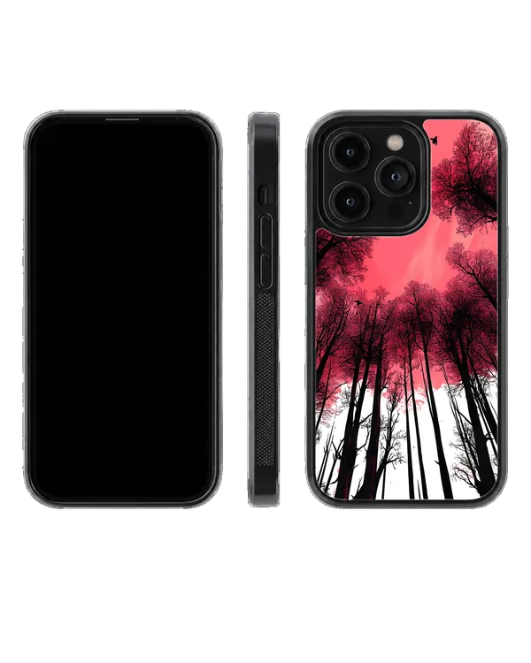 Pink_Sunset_Forest_Silhouette_Premium_Glass_Phone_Covr_Default_Title