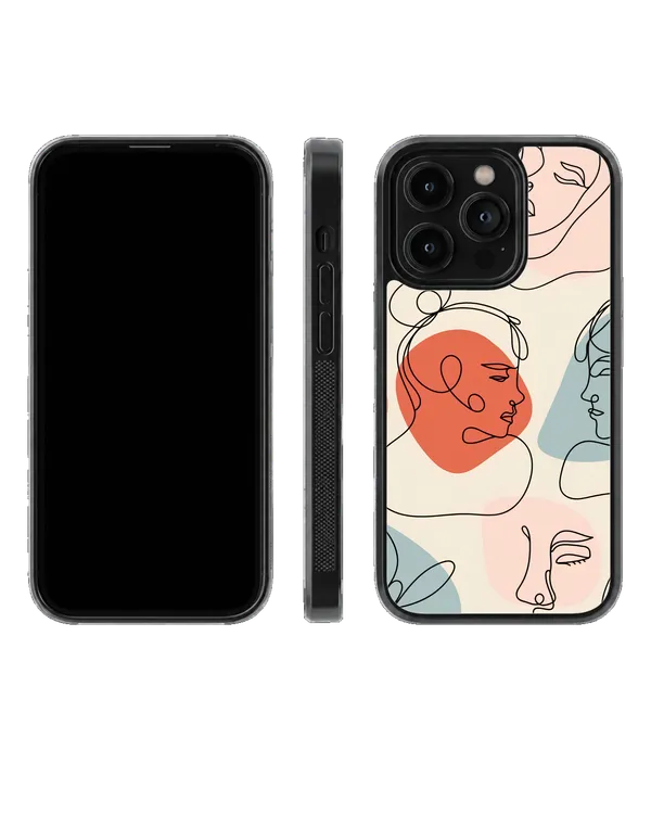 Abstract_Line_Art_Faces_Premium_Glass_Phone_Covr_Default_Title
