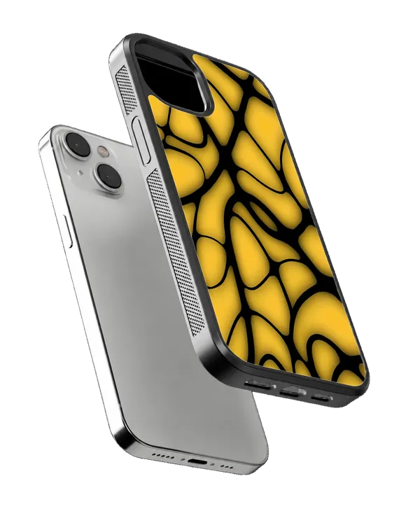 Mustard_Yellow_Abstract_Mosaic_Premium_Glass_Phone_Covr_Default_Title