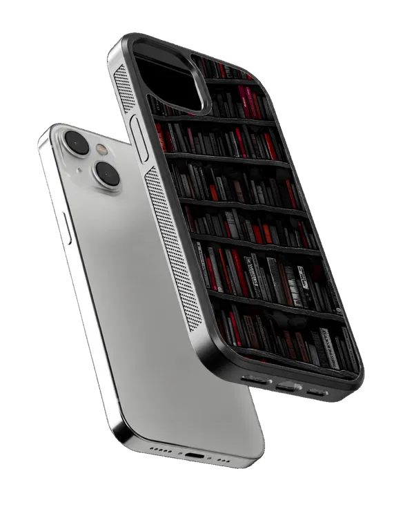 Dark_Academia_Bookshelf_Premium_Glass_Phone_Covr_Default_Title