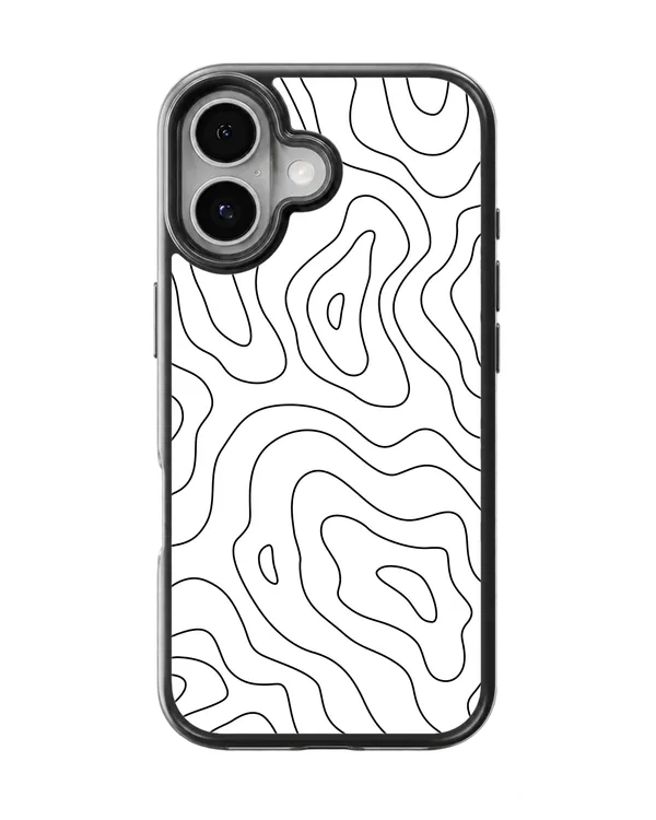 Black_White_Topographic_Contour_Lines_Premium_Glass_Phone_Covr_Default_Title