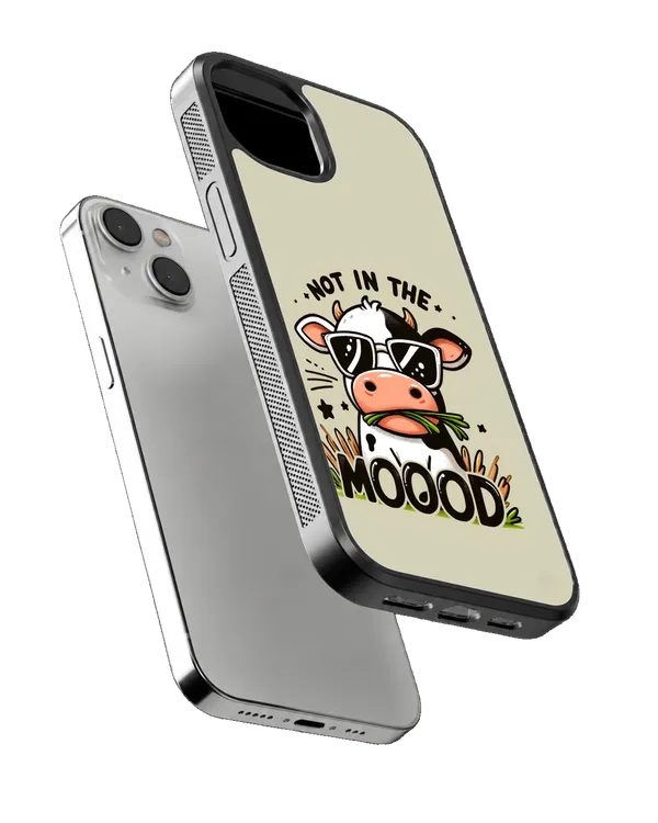 Not_In_The_Mood_Cow_Aesthetic_Glass_Phone_Covr_Default_Title