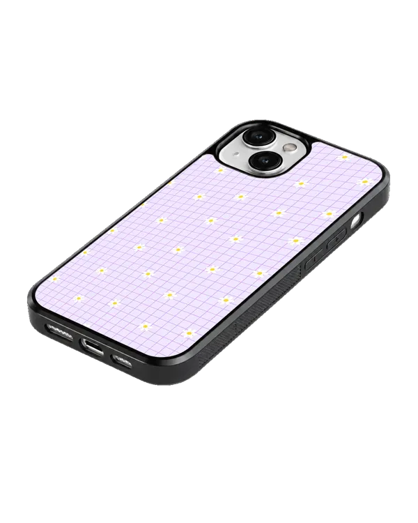 Lavender_Grid_Floral_Aesthetic_Glass_Phone_Covr_Default_Title