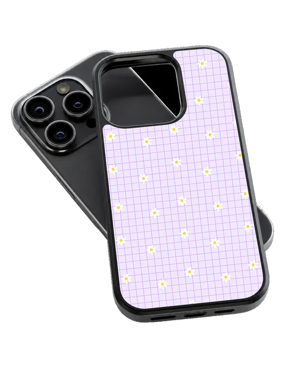 Lavender_Grid_Floral_Aesthetic_Glass_Phone_Covr_Default_Title