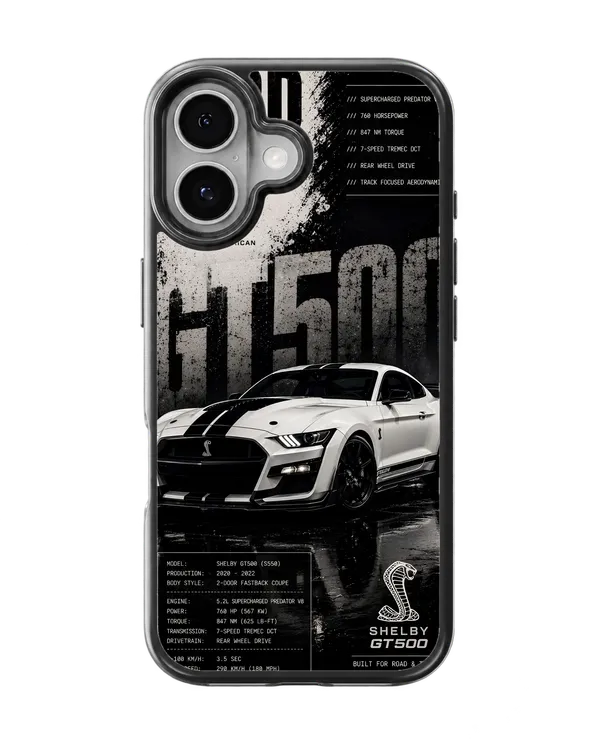 Shelby_Gt500_Mustang_Black_White_Muscle_Car_Premium_Glass_Phone_Covr_Default_Title