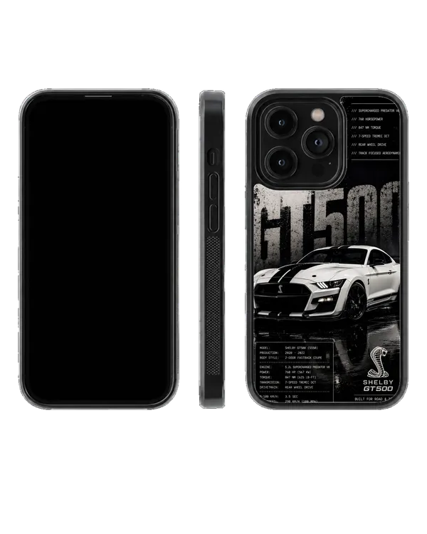 Shelby_Gt500_Mustang_Black_White_Muscle_Car_Premium_Glass_Phone_Covr_Default_Title