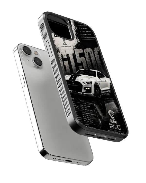 Shelby_Gt500_Mustang_Black_White_Muscle_Car_Premium_Glass_Phone_Covr_Default_Title
