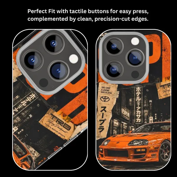 Orange_Toyota_Supra_Mk4_Jdm_Street_Racing_Premium_Glass_Covr_Default_Title
