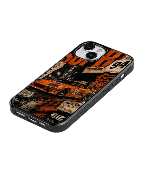 Orange_Toyota_Supra_Mk4_Jdm_Street_Racing_Premium_Glass_Covr_Default_Title