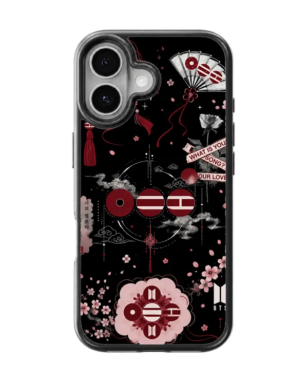 Bts_Korean_Traditional_Art_Black_Aesthetic_Premium_Glass_Covr_Default_Title