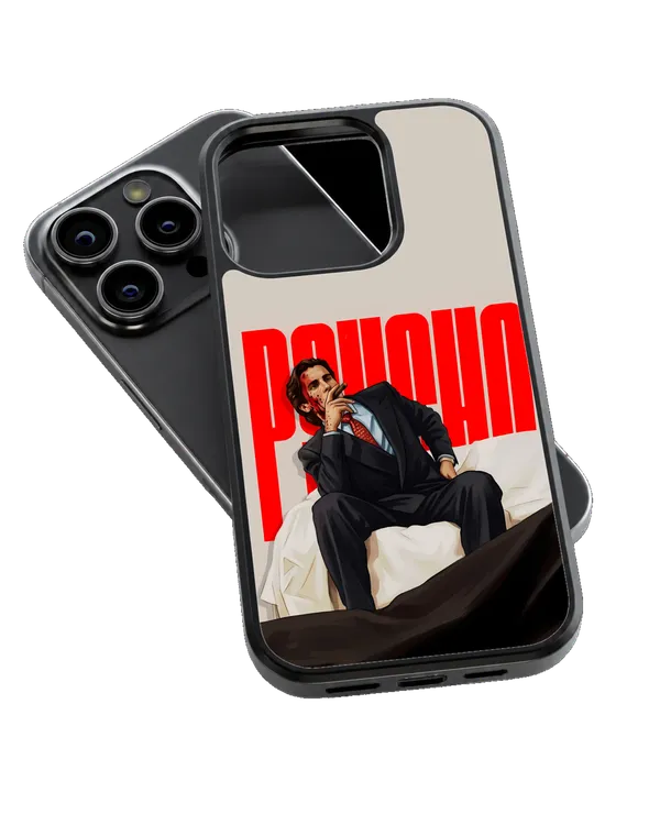 American_Psycho_Patrick_Bateman_Red_Poster_Aesthetic_Premium_Glass_Covr_Default_Title