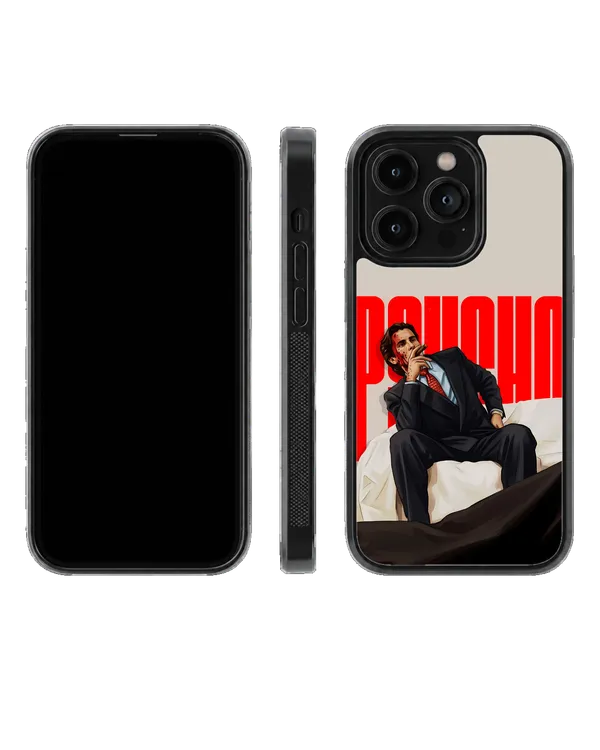 American_Psycho_Patrick_Bateman_Red_Poster_Aesthetic_Premium_Glass_Covr_Default_Title