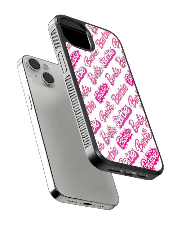 Barbie_Pink_Logo_Pattern_Girly_Y2k_Aesthetic_Premium_Glass_Covr_Default_Title