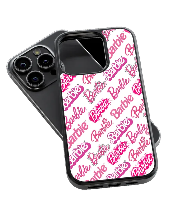 Barbie_Pink_Logo_Pattern_Girly_Y2k_Aesthetic_Premium_Glass_Covr_Default_Title