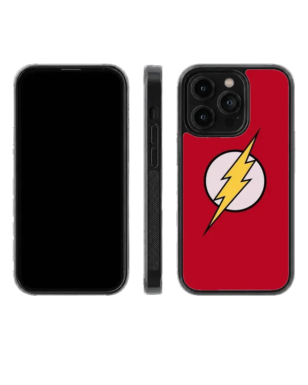 The_Flash_Classic_Lightning_Bolt_Red_Minimalist_Superhero_Premium_Glass_Covr_Default_Title
