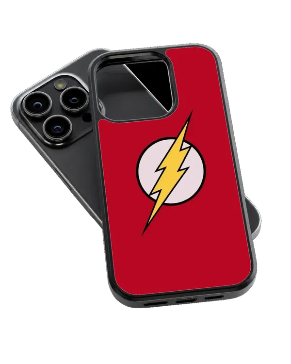 The_Flash_Classic_Lightning_Bolt_Red_Minimalist_Superhero_Premium_Glass_Covr_Default_Title