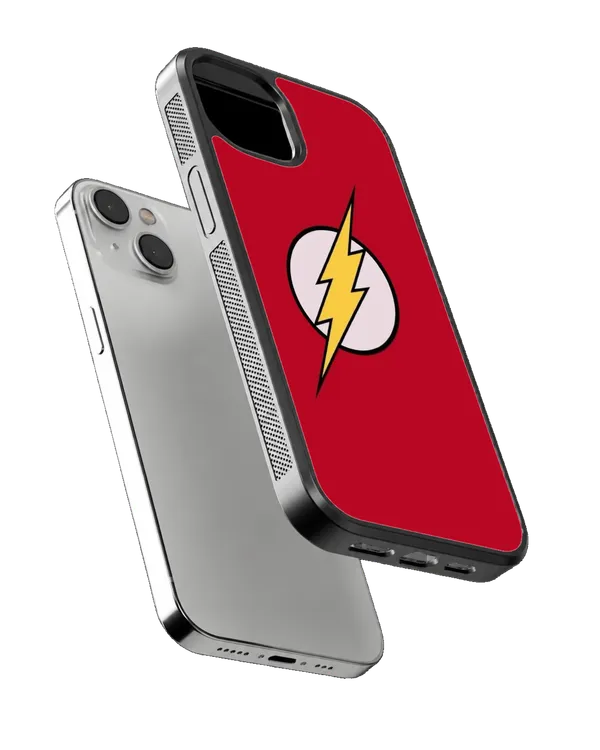 The_Flash_Classic_Lightning_Bolt_Red_Minimalist_Superhero_Premium_Glass_Covr_Default_Title