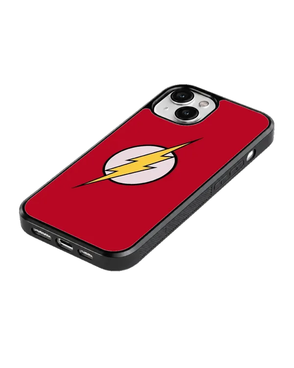 The_Flash_Classic_Lightning_Bolt_Red_Minimalist_Superhero_Premium_Glass_Covr_Default_Title