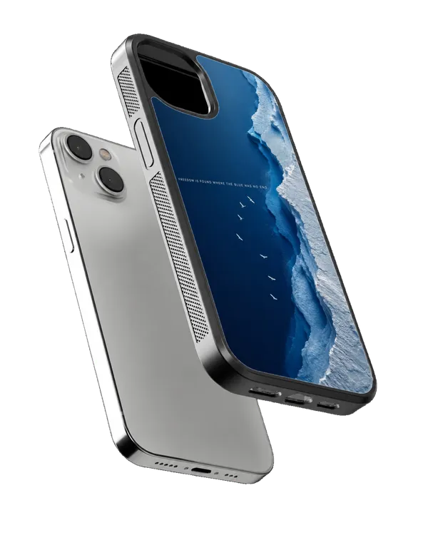 Freedom_Blue_Ocean_Aesthetic_Minimalist_Nature_Premium_Glass_Covr_Default_Title
