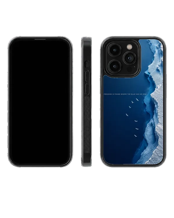 Freedom_Blue_Ocean_Aesthetic_Minimalist_Nature_Premium_Glass_Covr_Default_Title