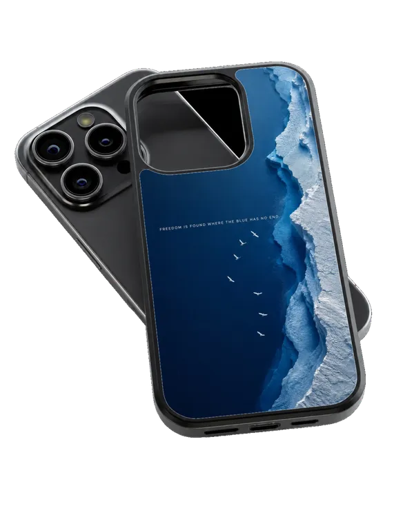 Freedom_Blue_Ocean_Aesthetic_Minimalist_Nature_Premium_Glass_Covr_Default_Title
