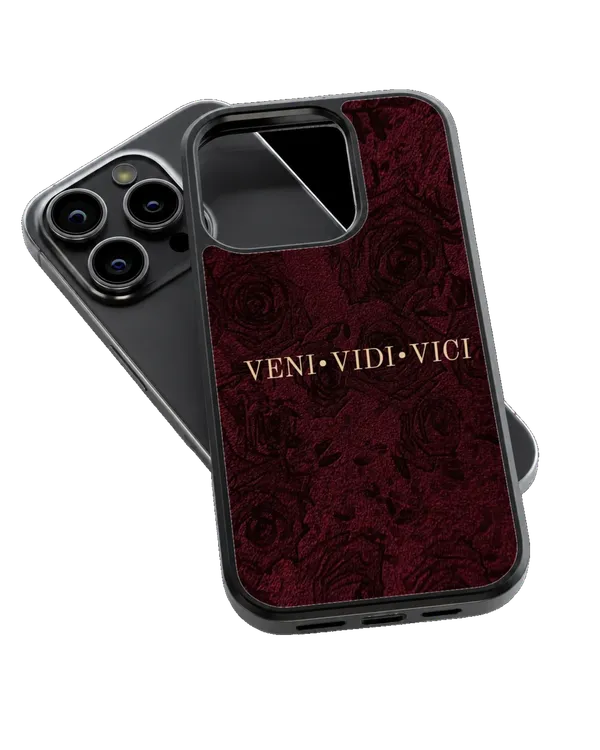 Veni_Vidi_Vici_Burgundy_Rose_Gothic_Aesthetic_Premium_Glass_Covr_Default_Title