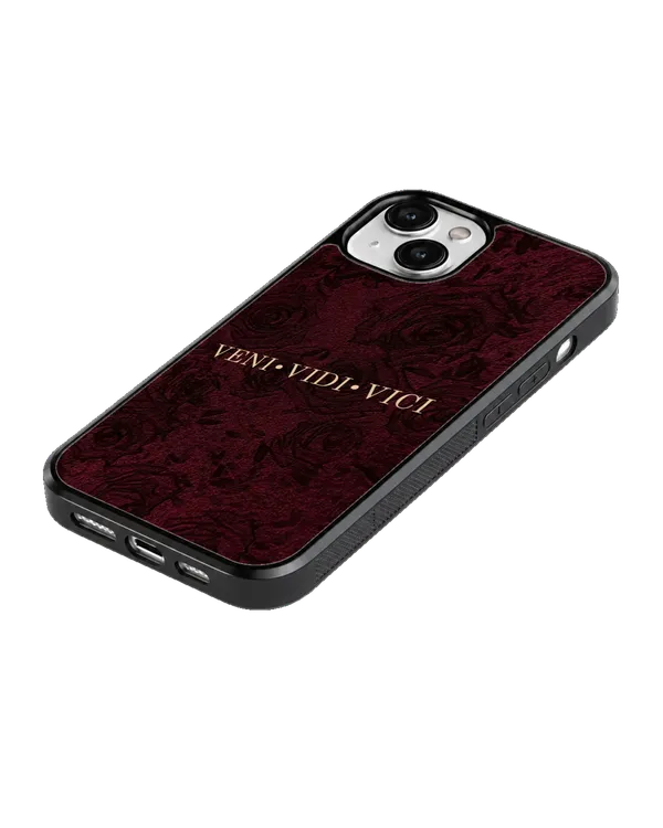 Veni_Vidi_Vici_Burgundy_Rose_Gothic_Aesthetic_Premium_Glass_Covr_Default_Title