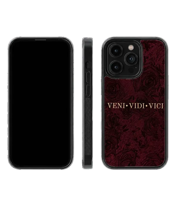 Veni_Vidi_Vici_Burgundy_Rose_Gothic_Aesthetic_Premium_Glass_Covr_Default_Title