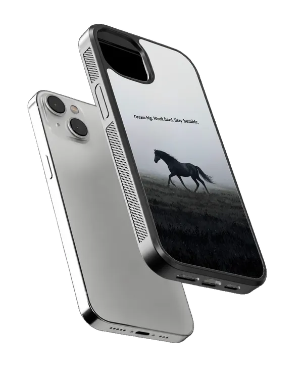 Dream_Big_Work_Hard_Stay_Humble_Black_Horse_Motivational_Premium_Glass_Covr_Default_Title
