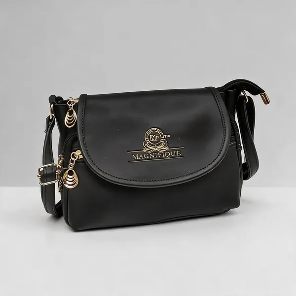 Black_Pu_Solid_Sling_Bag_For_Women