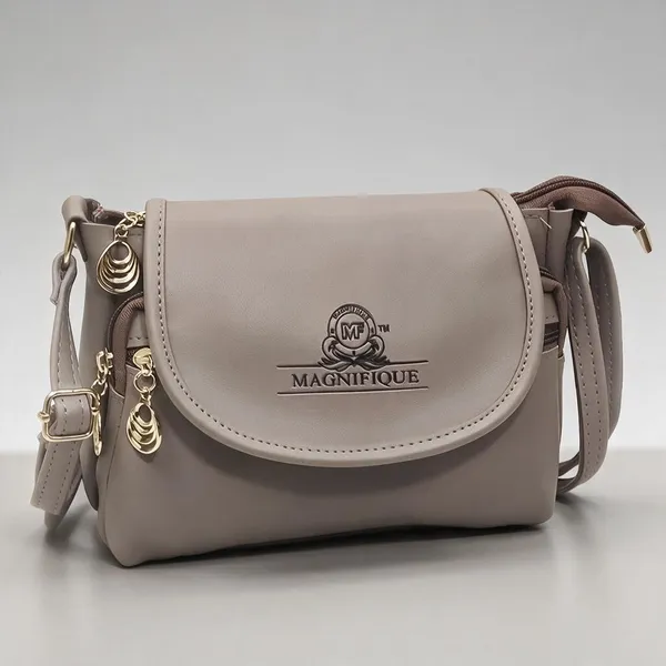 Light_Peach_Pu_Solid_Sling_Bag_For_Women