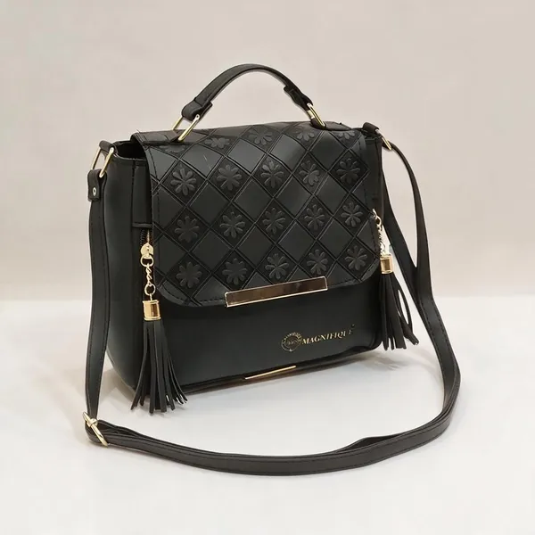 Black_Pu_Embossed_Sling_Bag_For_Women