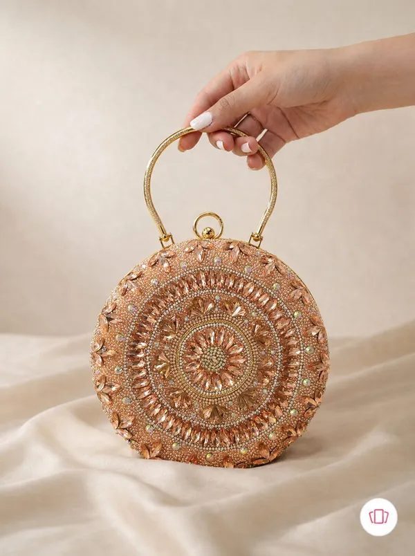 Pink_Pu_Embellished_Party_Sling_Bag_For_Women