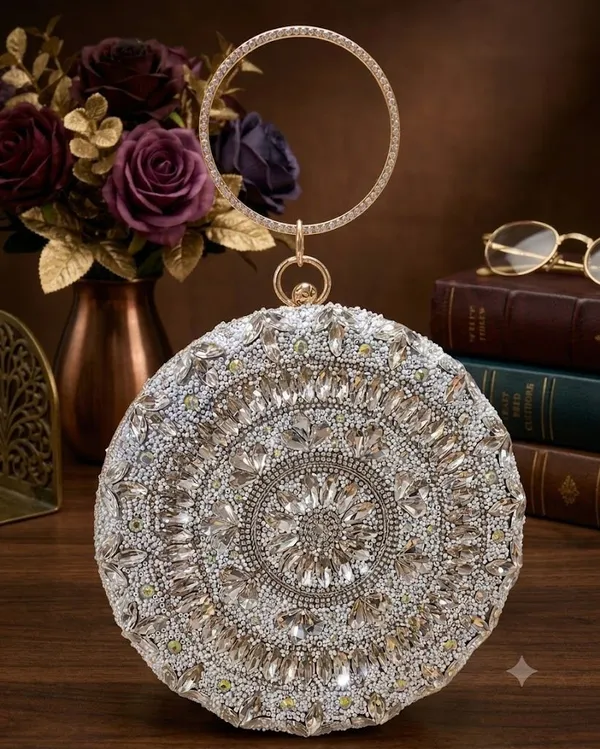 Silver_Pu_Embellished_Party_Sling_Bag_For_Women