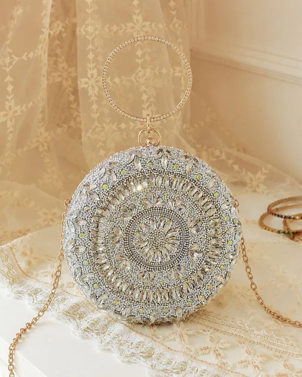 Silver_Pu_Embellished_Party_Sling_Bag_For_Women