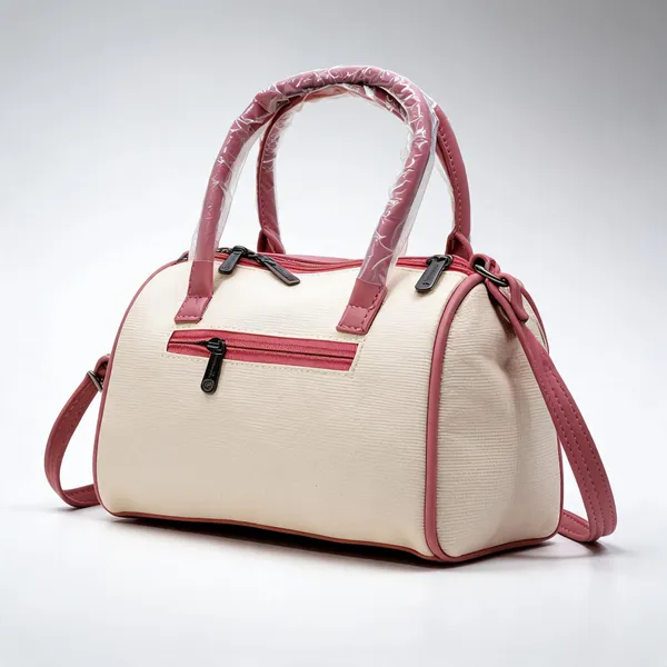 Pink_Pu_Duffle_Style_Sling_Bag_For_Women