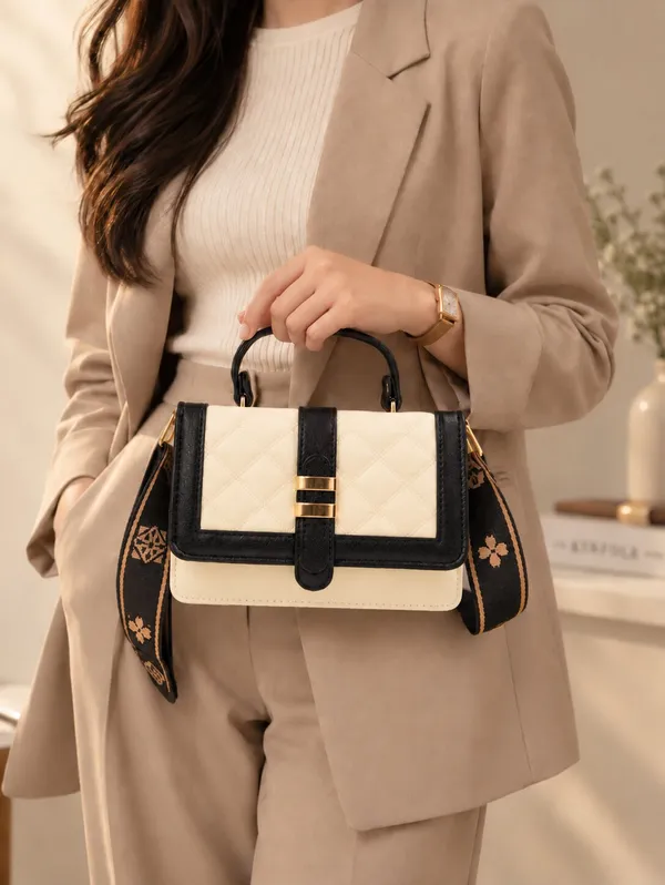 Black_Pu_Solid_Korean_Sling_Bag_For_Women