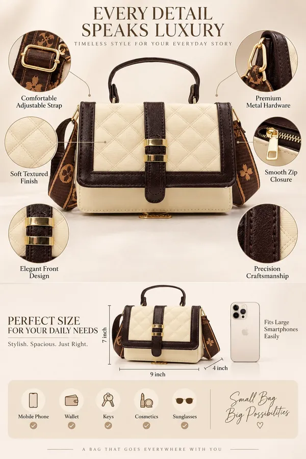 Brown_Pu_Solid_Korean_Sling_Bag_For_Women