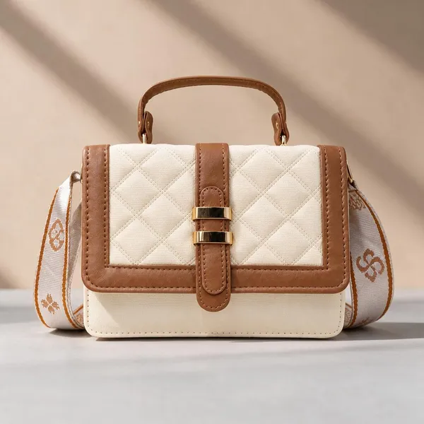 Coffee_Pu_Solid_Korean_Sling_Bag_For_Women