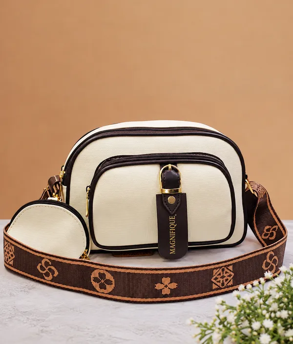 Brown_Pu_Solid_Zipper_Sling_Bag_For_Women