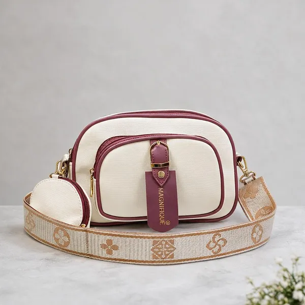 Maroon_Pu_Solid_Zipper_Sling_Bag_For_Women