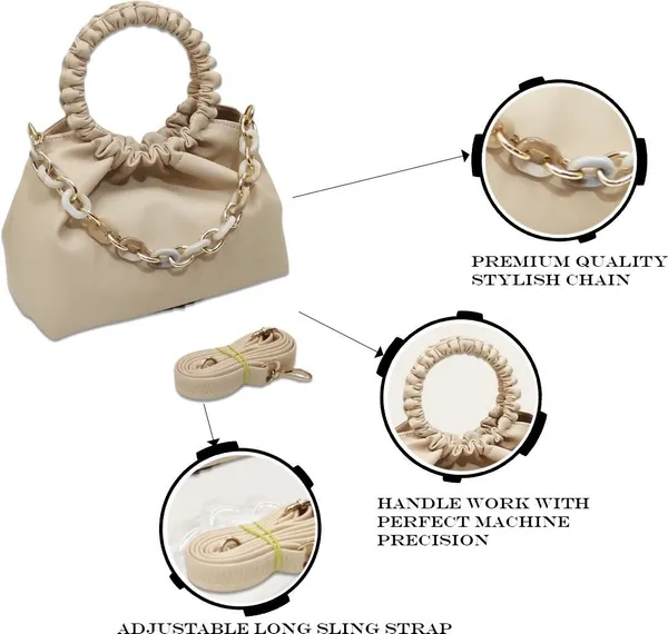 Cream_Pu_Solid_Casual_Sling_Bag_For_Women