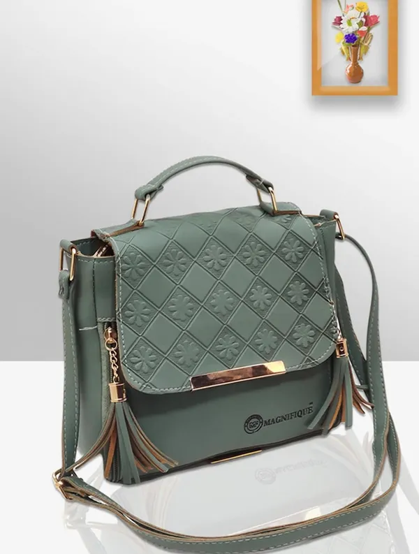 Green_Pu_Embossed_Sling_Bag_For_Women