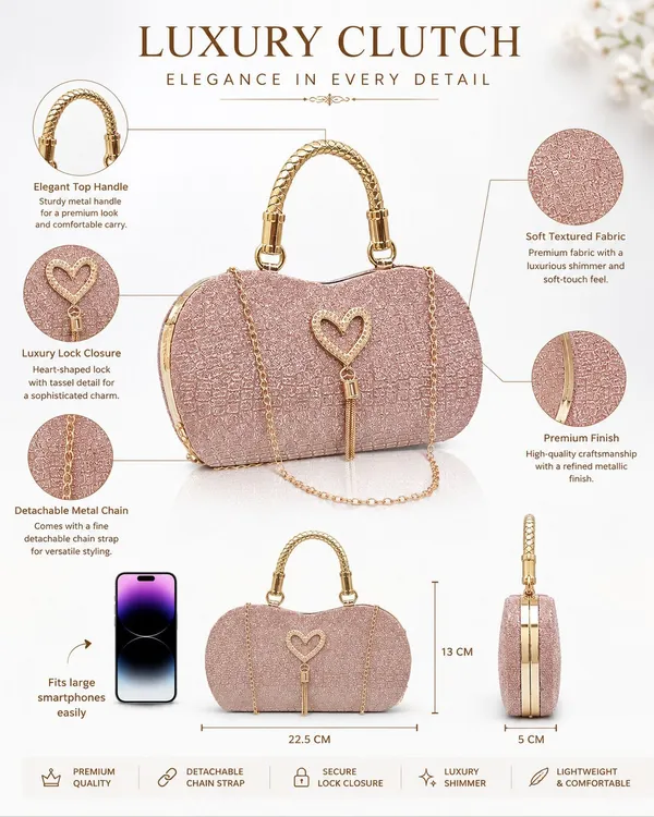 Pink_Pu_Textured_Embellished_Party_Clutch_For_Women