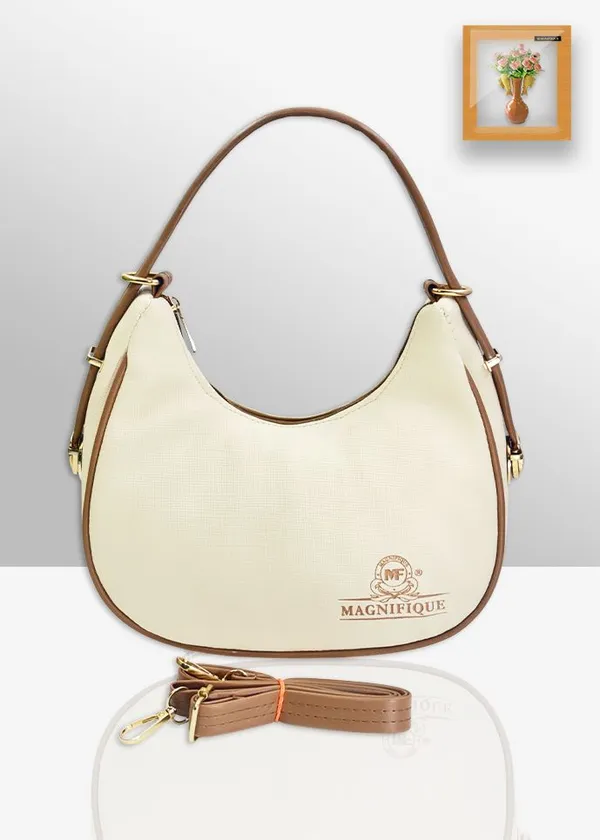 Khaki_Pu_Solid_Sling_Bag_For_Women