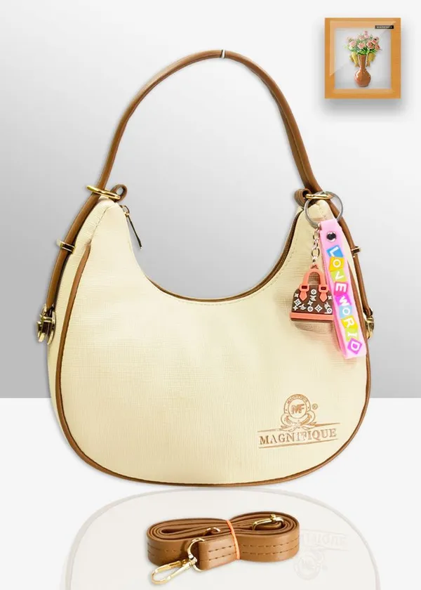Khaki_Pu_Solid_Sling_Bag_For_Women
