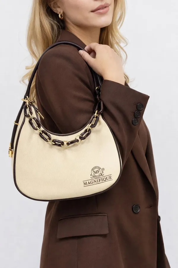 Brown_Pu_Chain_Handle_Sling_Bag_For_Women