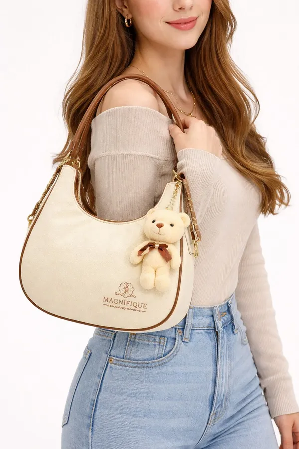 Khaki_Pu_Solid_Sling_Bag_For_Women